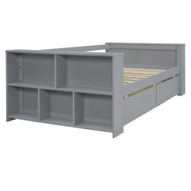 Twin Size Daybed With Shelves And Drawers