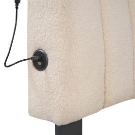 Teddy Fleece Twin Size Upholstered Platform Bed with Trundle