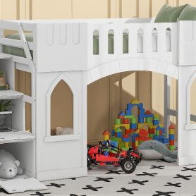 Twin Size Loft Bed with Storage Staircase and Window 27 Twin Size Loft Bed with Storage Staircase and Window