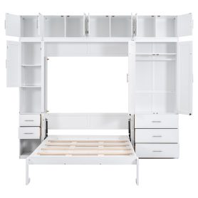Full Size Murphy Bed With Lockers And Wardrobes