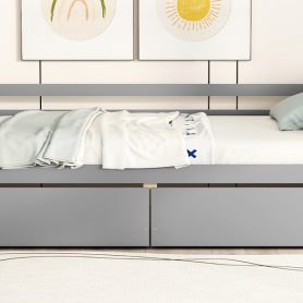 Twin Size Daybed With Shelves And Drawers