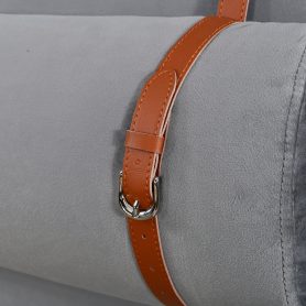 Queen Size Upholstered Platform Bed, Two Outlets and USB Charging Ports on Both Sides, Two Bedside Pillows, Storage Shelves