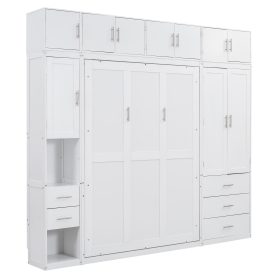 Full Size Murphy Bed With Lockers And Wardrobes