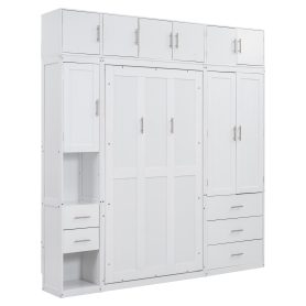 Twin Size Murphy Bed with Lockers and Wardrobes 38 Twin Size Murphy Bed with Lockers and Wardrobes