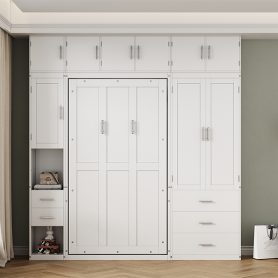 Twin Size Murphy Bed with Lockers and Wardrobes 30 Twin Size Murphy Bed with Lockers and Wardrobes