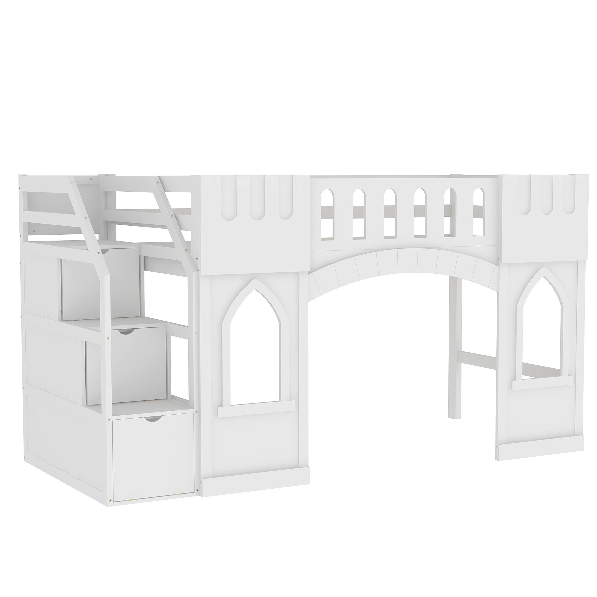 Twin Size Loft Bed with Storage Staircase and Window 19 Twin Size Loft Bed with Storage Staircase and Window