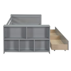 Twin Size Daybed With Shelves And Drawers