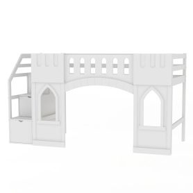 Twin Size Loft Bed with Storage Staircase and Window 31 Twin Size Loft Bed with Storage Staircase and Window