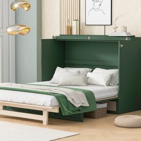 Queen Murphy Bed with Large Drawers