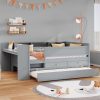 Multi-functional Daybed With Drawers Andtrundle,  Headboard Storage And Tables