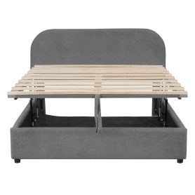 Teddy Fleece Full Size Upholstered Platform Bed with Hydraulic Storage System 31 Teddy Fleece Full Size Upholstered Platform Bed with Hydraulic Storage System