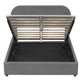 Teddy Fleece Full Size Upholstered Platform Bed with Hydraulic Storage System 39 Teddy Fleece Full Size Upholstered Platform Bed with Hydraulic Storage System