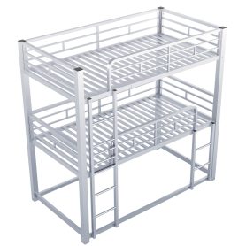 Metal Twin Size Triple Bunk Bed with Ladder