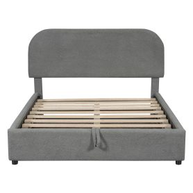 Teddy Fleece Full Size Upholstered Platform Bed with Hydraulic Storage System 33 Teddy Fleece Full Size Upholstered Platform Bed with Hydraulic Storage System