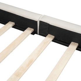 Queen Size Upholstered Grounded Bed with Velvet Fabric