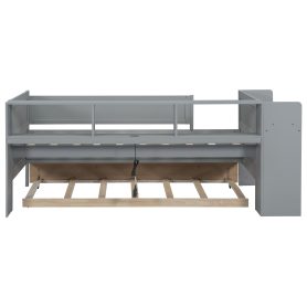 Multi-functional Daybed With Drawers Andtrundle,  Headboard Storage And Tables