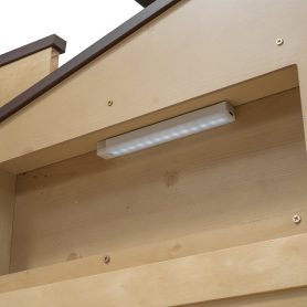 Twin Size Wood Platform Bed With House-shaped Headboard, LED And Built-in Storage 14 Twin Size Wood Platform Bed With House-shaped Headboard, LED And Built-in Storage