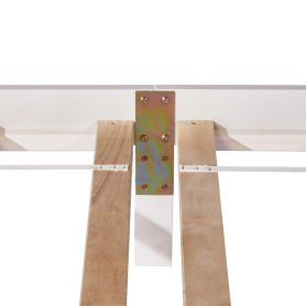 Queen Pine Platform Bed With Upholstered Headboard And Panel Footboard