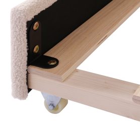 Teddy Fleece Full Size Upholstered Daybed with Light and Trundle