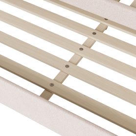 Teddy Fleece Full Size Upholstered Daybed with Light and Trundle