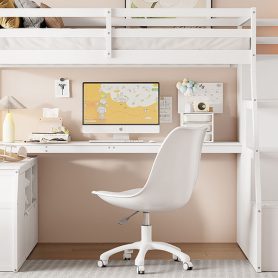 Full Size Loft Bed With 7 Drawers 2 Shelves And Desk 38 Full Size Loft Bed With 7 Drawers 2 Shelves And Desk