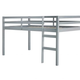 Solid Wooden Wooden Twin Loft Bed with Ladder
