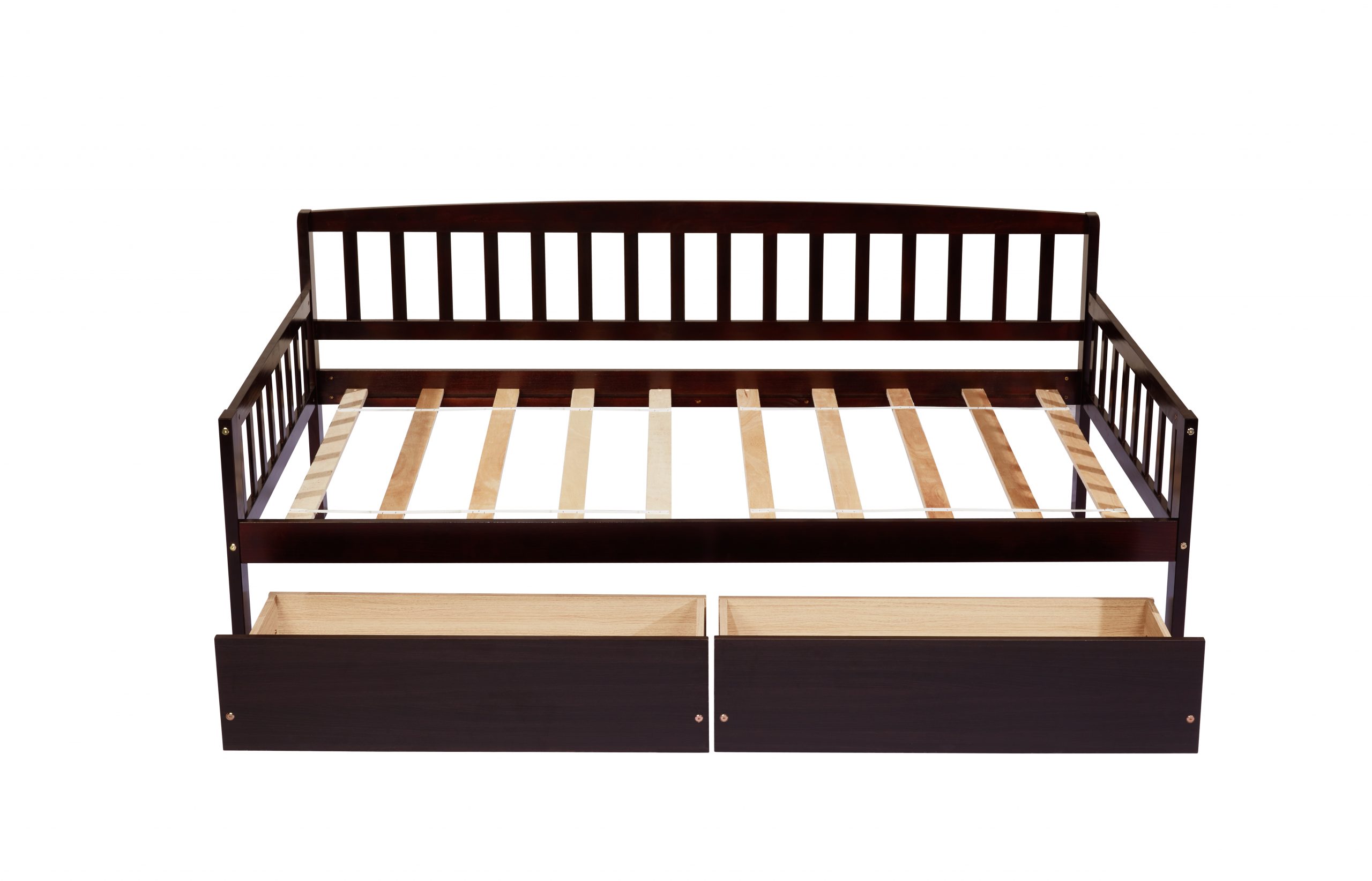 Pine Wood Twin-Size Daybed With Two Storage Drawers 19 Pine Wood Twin-Size Daybed With Two Storage Drawers