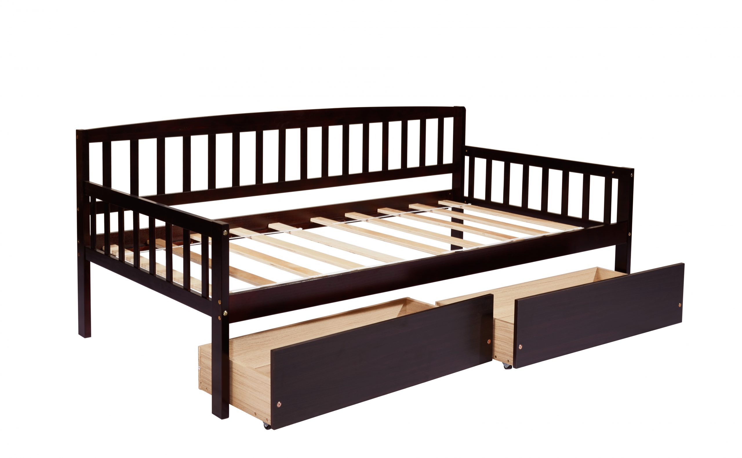 Pine Wood Twin-Size Daybed With Two Storage Drawers 30 Pine Wood Twin-Size Daybed With Two Storage Drawers