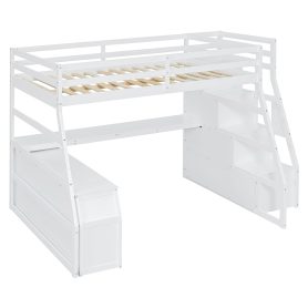 Full Size Loft Bed With 7 Drawers 2 Shelves And Desk 35 Full Size Loft Bed With 7 Drawers 2 Shelves And Desk