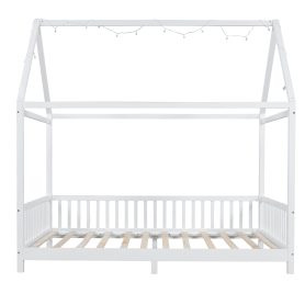 Twin Size House Bed with Guardrail and LED 37 Twin Size House Bed with Guardrail and LED