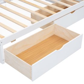 Twin Size Daybed with Two Storage Drawers, Storage Cabinets and USB Ports