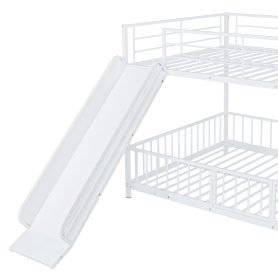 Full Over Full Size Metal Bunk Bed With Slide And Guardrails 41 Full Over Full Size Metal Bunk Bed With Slide And Guardrails