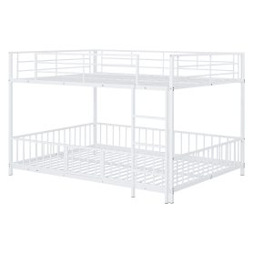 Full Over Full Size Metal Bunk Bed With Slide And Guardrails 34 Full Over Full Size Metal Bunk Bed With Slide And Guardrails