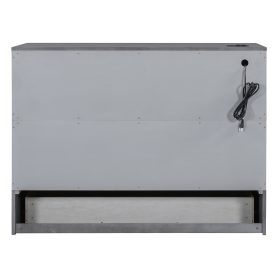 Solid Wooden Full Size Murphy Bed With Large Drawers