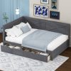 Twin Size Wood Daybed With 2 Drawers And Rustic Guardrail 2 Twin Size Wood Daybed With 2 Drawers And Rustic Guardrail