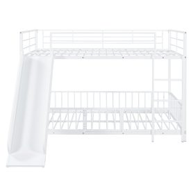 Full Over Full Size Metal Bunk Bed With Slide And Guardrails 26 Full Over Full Size Metal Bunk Bed With Slide And Guardrails