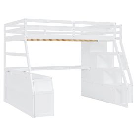 Full Size Loft Bed With 7 Drawers 2 Shelves And Desk 32 Full Size Loft Bed With 7 Drawers 2 Shelves And Desk