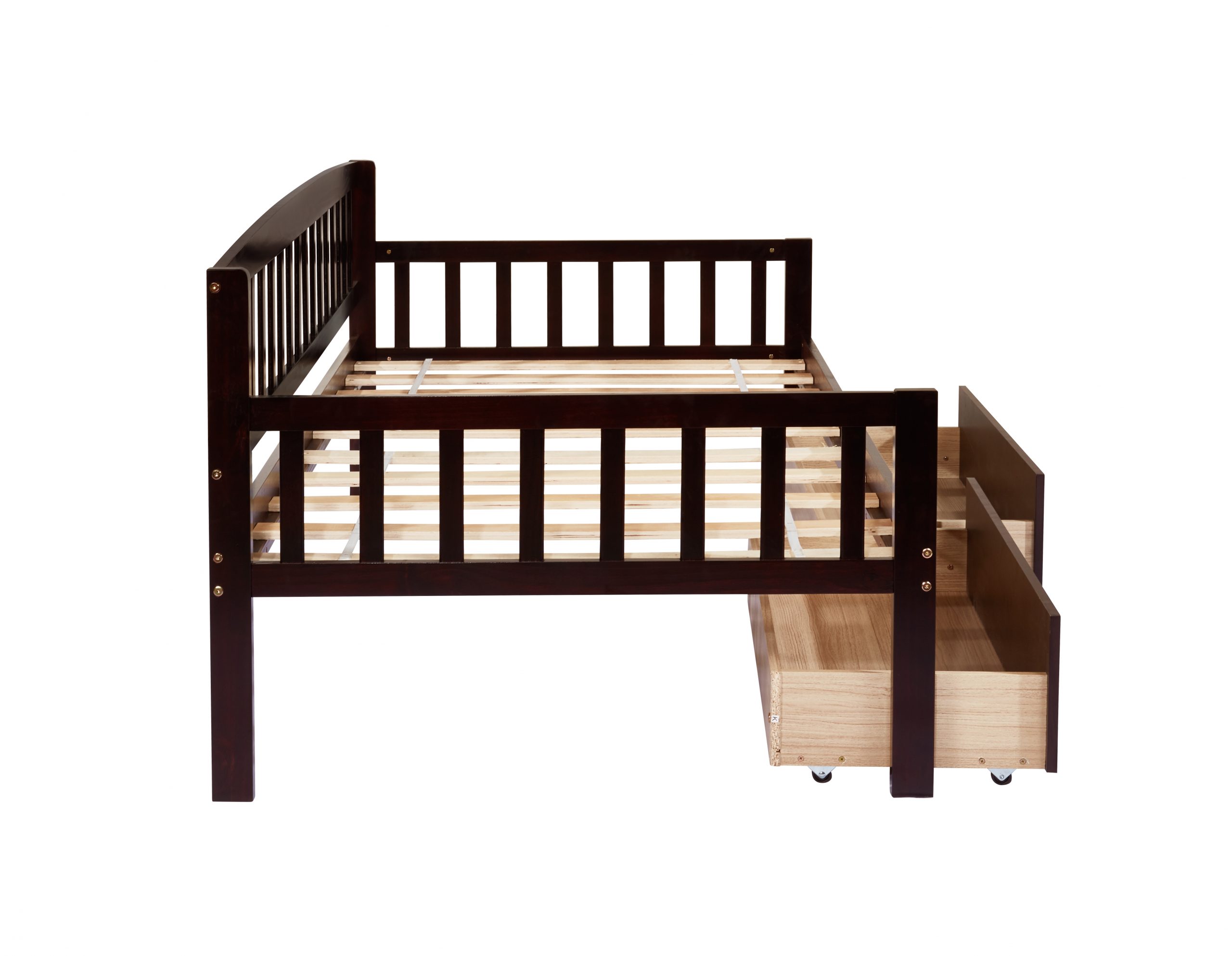 Pine Wood Twin-Size Daybed With Two Storage Drawers 11 Pine Wood Twin-Size Daybed With Two Storage Drawers