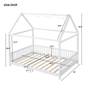 Twin Size House Bed with Guardrail and LED 34 Twin Size House Bed with Guardrail and LED