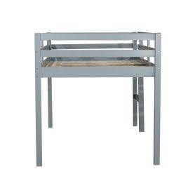 Solid Wooden Wooden Twin Loft Bed with Ladder