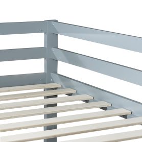 Solid Rubber Wooden Twin over Twin Loft Bed with Ladder ,Upper and Bottom Bed