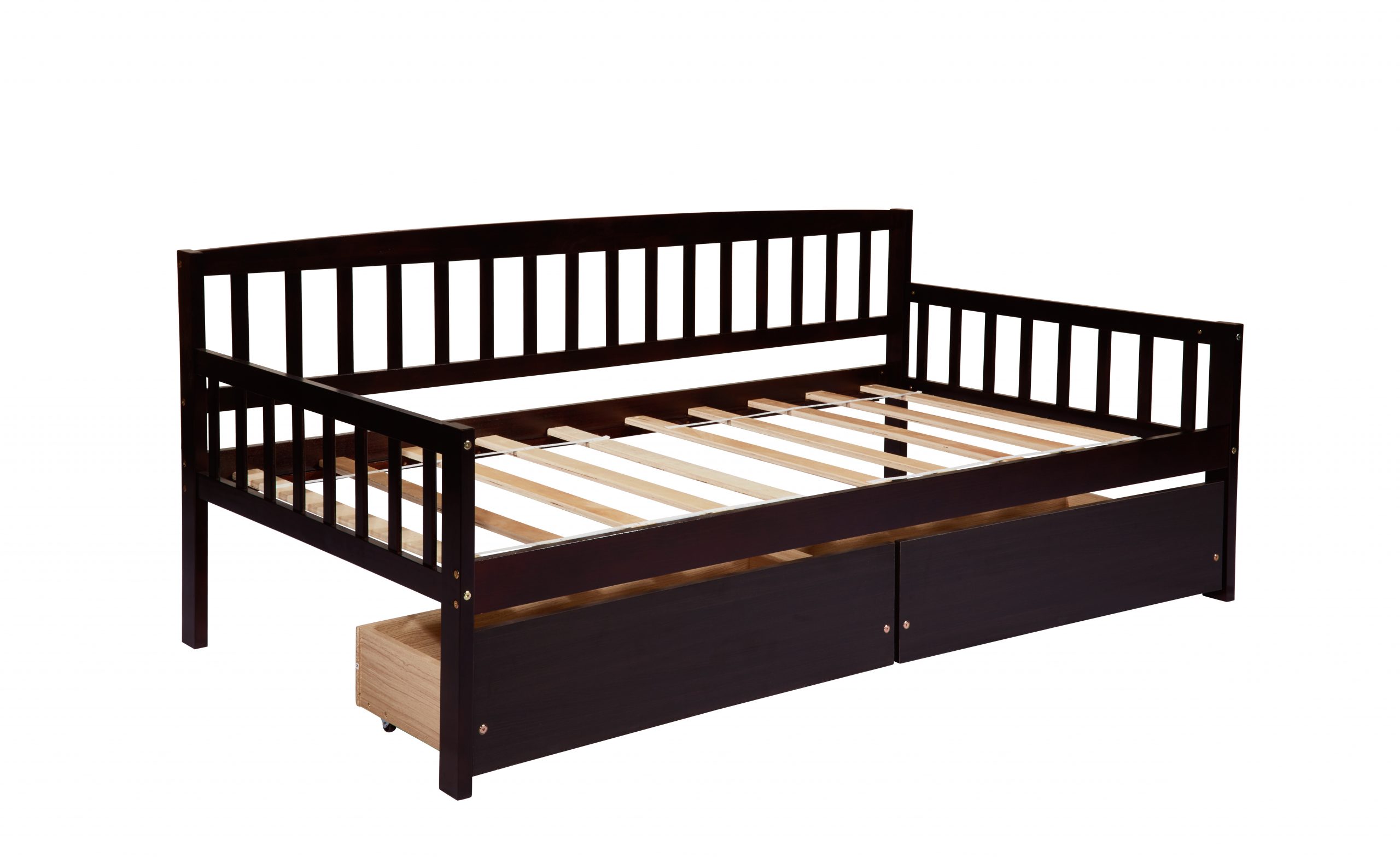 Pine Wood Twin-Size Daybed With Two Storage Drawers 29 Pine Wood Twin-Size Daybed With Two Storage Drawers