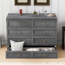 Solid Wooden Full Size Murphy Bed With Large Drawers