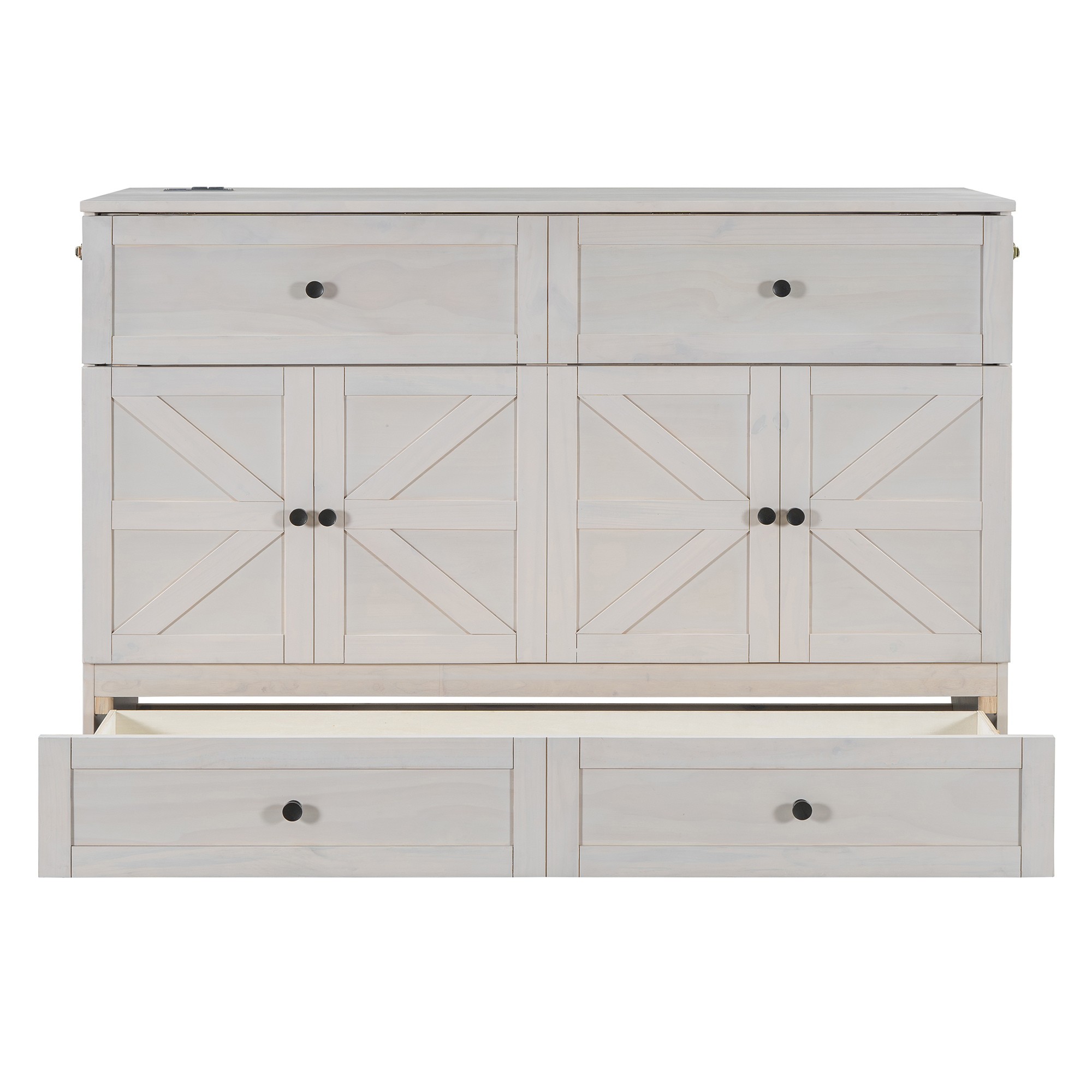 Queen Size Murphy Bed with Large Drawers & USB Ports 19 Queen Size Murphy Bed with Large Drawers & USB Ports