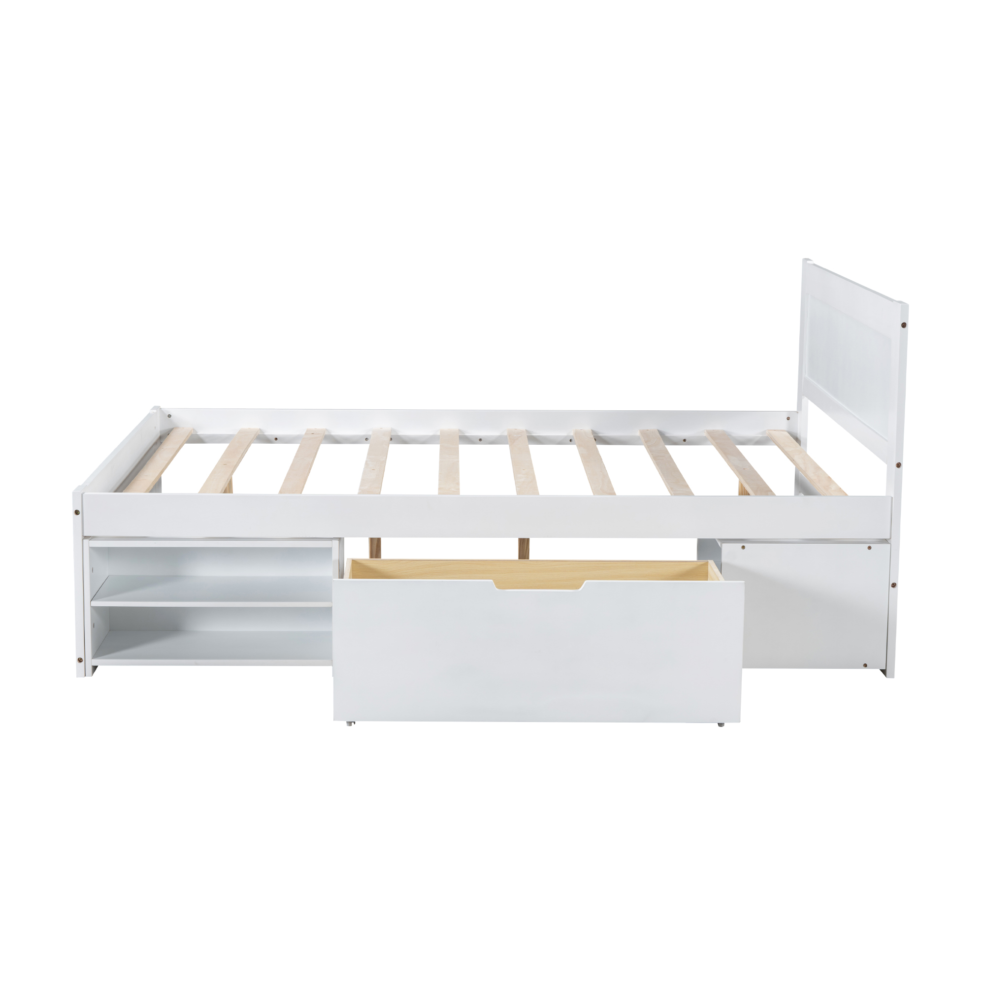 Full Size Platform Bed With Drawer And Two Shelves 18 Full Size Platform Bed With Drawer And Two Shelves