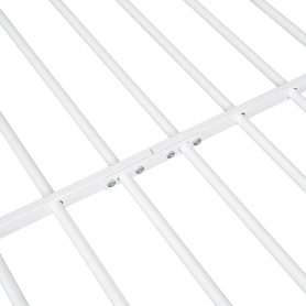 Metal Full Size House Bed Frame with Shelves and Lights