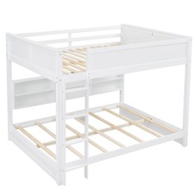 Queen over Queen Bunk Bed with Storage Cabinets and USB Ports 39 Queen over Queen Bunk Bed with Storage Cabinets and USB Ports