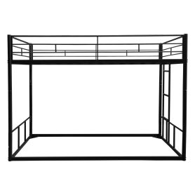 Metal Low Twin Over Twin Bunk with Guardrail