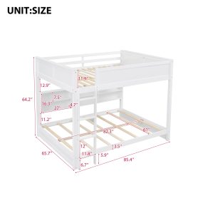 Queen over Queen Bunk Bed with Storage Cabinets and USB Ports 31 Queen over Queen Bunk Bed with Storage Cabinets and USB Ports