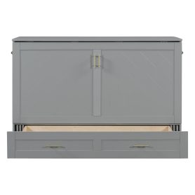 Queen Size Murphy Bed With Drawer And A Set Of Sockets & USB Ports